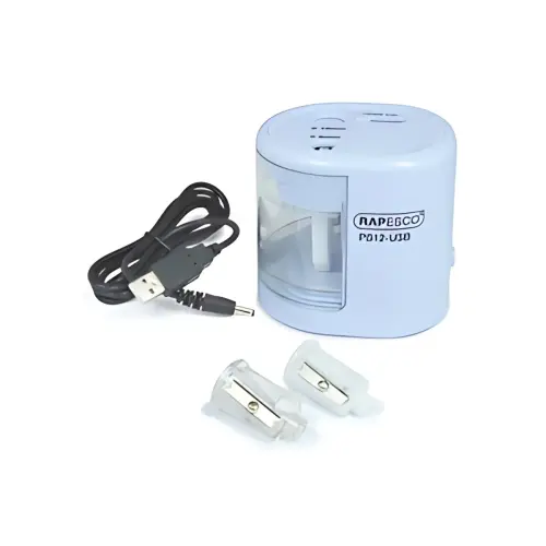 RAPESCO Taille-crayon électrique double PS-12-USB, bleu photo du produit
