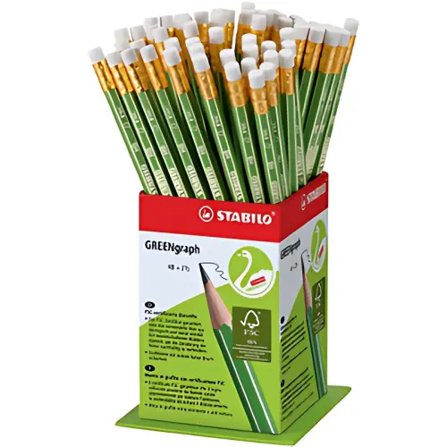 STABILO Crayon GREENgraph, duret&eacute;: HB, pr&eacute;sentoir de 60 photo du produit