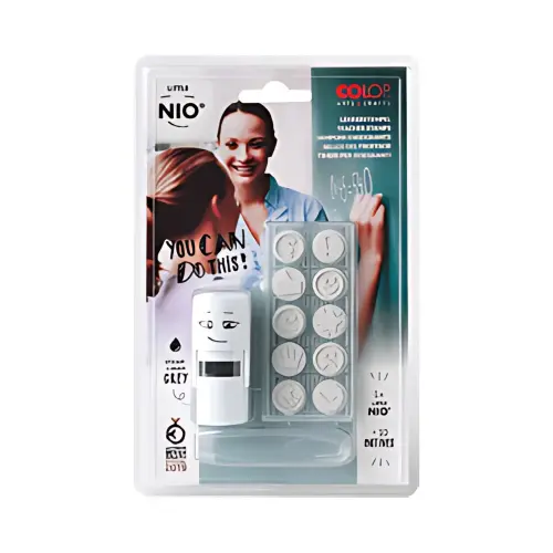 COLOP Kit tampon à motif 'LITTLE NIO' enseignant, blanc photo du produit