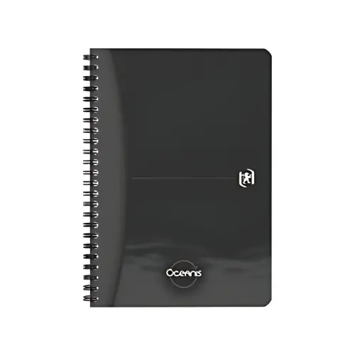 Oxford Office Cahier &agrave; spirale 'Oceanis', A5, PP, noir photo du produit