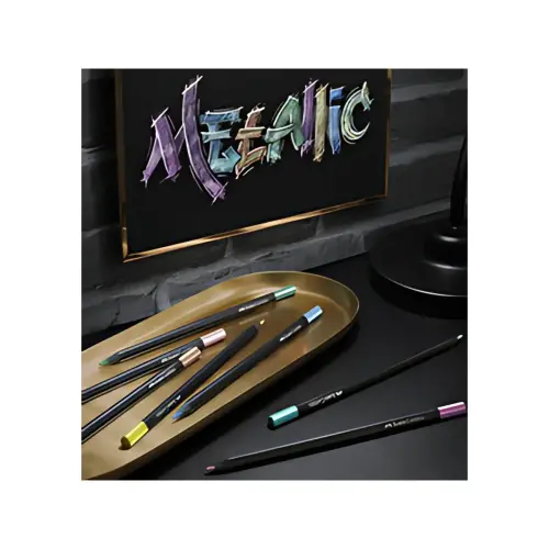 FABER-CASTELL Crayon de couleur Black Edition, &eacute;tui de 12 photo du produit