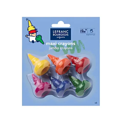 LEFRANC BOURGEOIS Baby crayons, &eacute;tui de 6, ergonomiques photo du produit