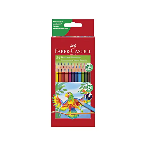 FABER-CASTELL Crayons de couleur triangulaires, étui de 24 photo du produit