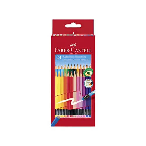FABER-CASTELL Crayon de couleur gommable, étui carton de 24 photo du produit