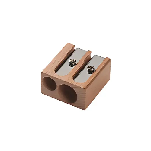 M+R Taille-crayon duo, en bois, forme de bloc photo du produit