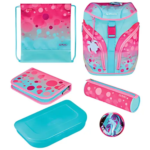 HERLITZ Sac à dos scolaire SoftLight Plus 'Pink Bubbles' photo du produit