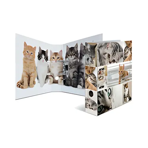 Classeur à levier à motifs Animals - A4 - chats - Herma photo du produit
