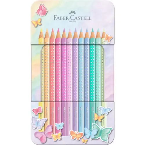 FABER-CASTELL Crayon de couleur SPARKLE PASTEL, étui de 12 photo du produit