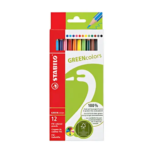 Crayon de couleur GREENcolors - étui carton de 24 - Stabilo photo du produit