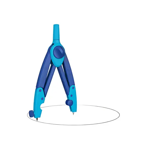 Compas scolaire griffix Bleu - boîte pliable - Pelikan photo du produit
