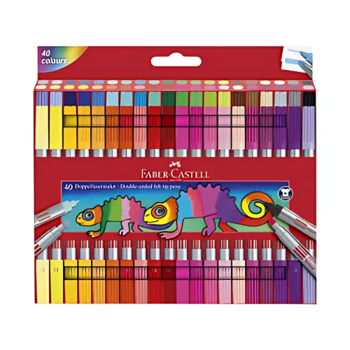 FABER-CASTELL Feutre double pointe, étui de 40 photo du produit