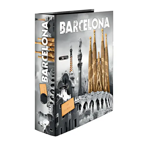 HERMA Classeur &agrave; levier &agrave; motifs 'Barcelona', A4, dos: 70 mm photo du produit