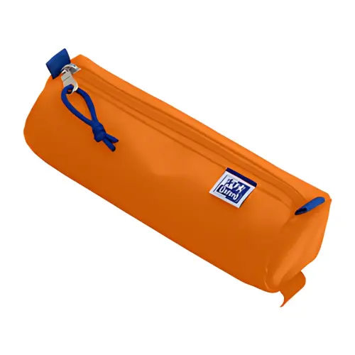 Trousse ronde - polyester - rond - grand - Orange - Oxford photo du produit