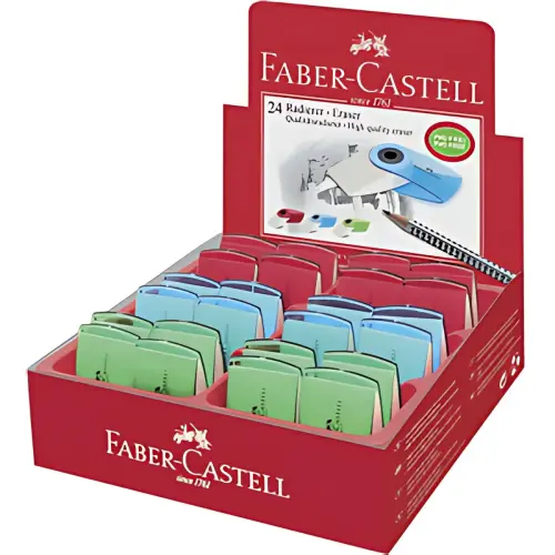 Gomme en plastique SLEEVE MINI - Assorti - Faber-Castell photo du produit