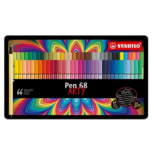 STABILO Feutre de coloriage Pen 68 ARTY, étui de 66 photo du produit