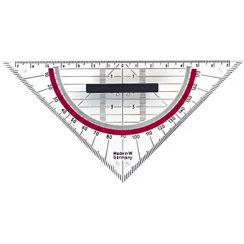 Equerre g&eacute;om&eacute;trique - hypot&eacute;nuse 160 mm - avec - Herlitz photo du produit