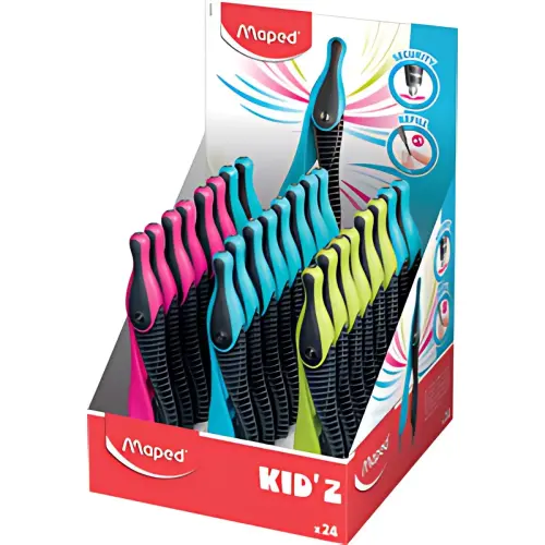 24 MAPED Compas Kid'z sans bague d'adaptation, pr&eacute;sentoir de 24 photo du produit