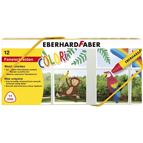 EBERHARD FABER Craie de cire pour vitre, boîte carton de 12 photo du produit