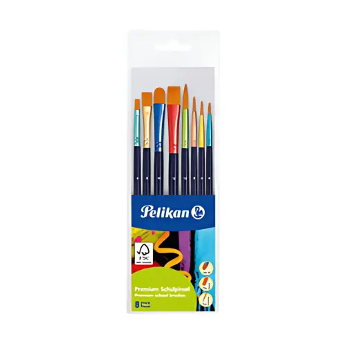 Pelikan Set de pinceaux Premium, 8 pi&egrave;ces, assorti photo du produit