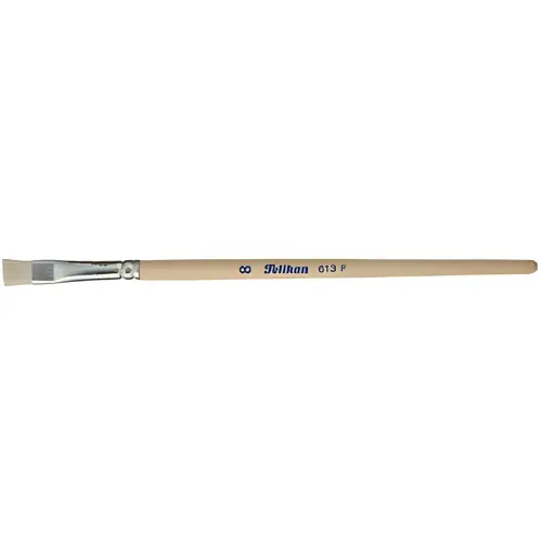 Pelikan Pinceau &agrave; soie 613 F, N. 16,manche en bois non laqu&eacute; photo du produit