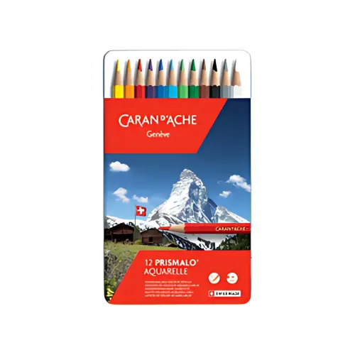 CARAN D'ACHE Crayon de couleur PRISMALO Aquarelle, 12 pi&egrave;ces photo du produit