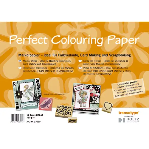 TRANSOTYPE Papier A4 pour marqueurs, 250g/m2, 10 feuilles photo du produit