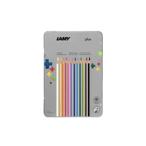 LAMY Crayon de couleur triangulaire plus, &eacute;tui m&eacute;tal de 12 photo du produit