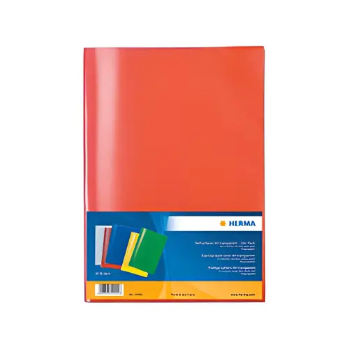 25 HERMA Protège-cahiers, format A4, en PP, orange transparent photo du produit