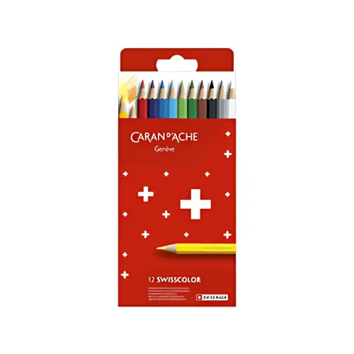 CARAN D'ACHE Crayons de couleur Swisscolor,étui carton de 12 photo du produit