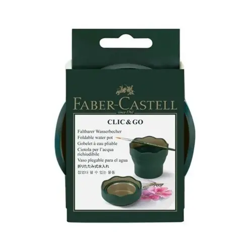 FABER-CASTELL Gobelet CLIC & GO, vert foncé photo du produit