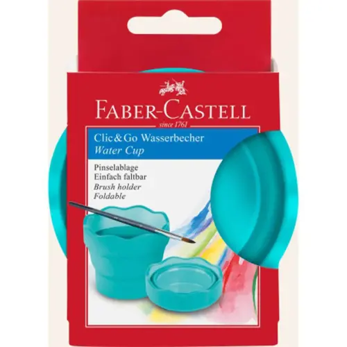 FABER-CASTELL Gobelet CLIC & GO, turquoise photo du produit