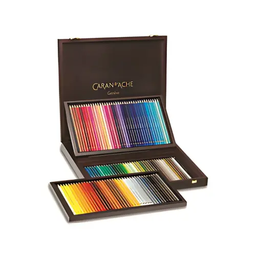 CARAN D'ACHE Crayons de couleur PABLO, coffret bois de 120 photo du produit