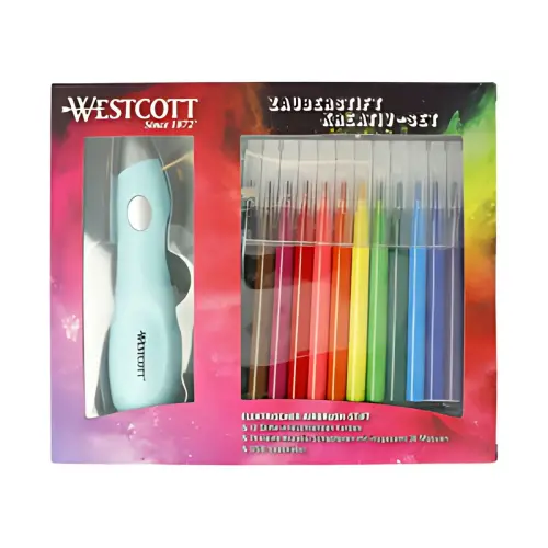 WESTCOTT Kit créatif feutres magiques avec stylo aérographe photo du produit
