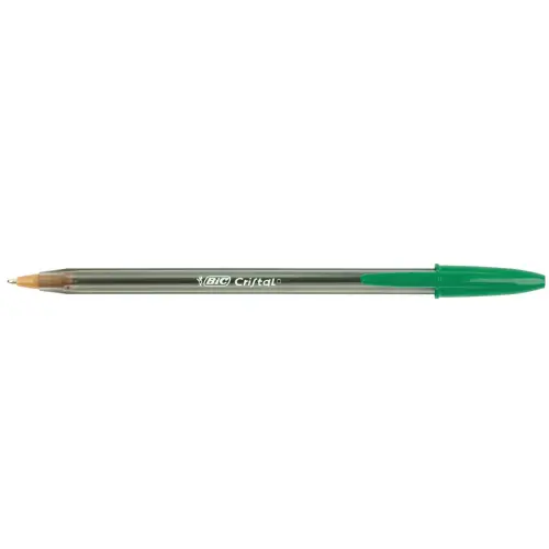 Stylos - bille cristal - Ecriture moyenne 0.5mm - Vert - Bic photo du produit