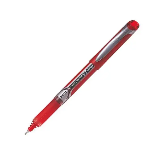 Stylos v7 grip &eacute;criture moyenne 0.5mm rouge clip m&eacute;tal - Pilot photo du produit