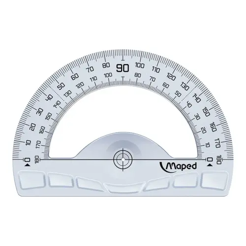 Rapporteur geometrique plastique recycle 180° base 12cm - Maped photo du produit