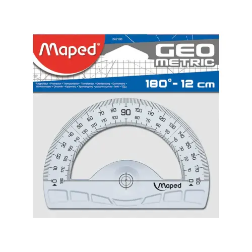 Rapporteur geometrique plastique recycle 180° base 12cm - Maped photo du produit