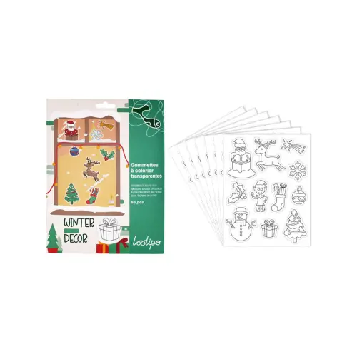 Pack de 66 gommettes sodertex transparentes 17x22 cm 6 planches - Sodertex loolipo photo du produit