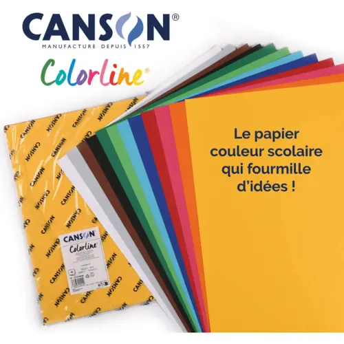 Papier dessin colorline 50x65 cm 150g 25 feuilles - Canson photo du produit