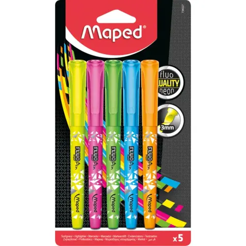 Blister de 5 surligneurs fluo Peps Pen - Maped photo du produit
