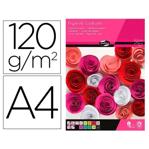 Bloc 1er prix 30f papier couleur 120g a4 assortis - Clairefontaine photo du produit