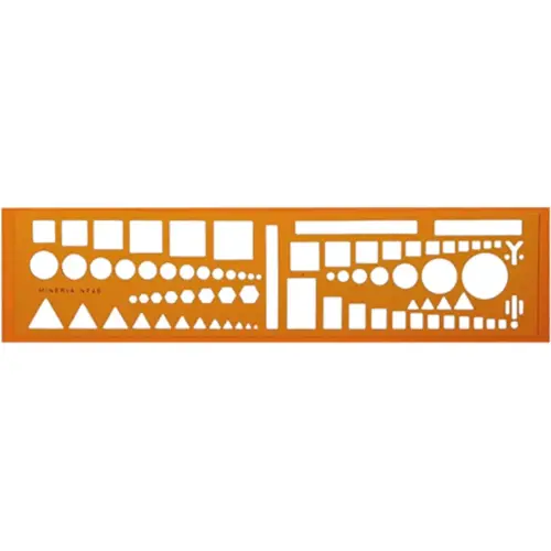 Normographe standard n.46 orange - Minerva photo du produit