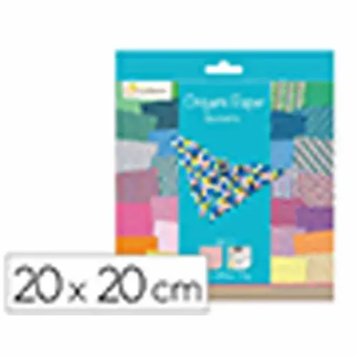 Bo&icirc;te de 60 feuilles de papier origami g&eacute;ometriques 200 x 200 mm 70g - Avenue mandarine photo du produit