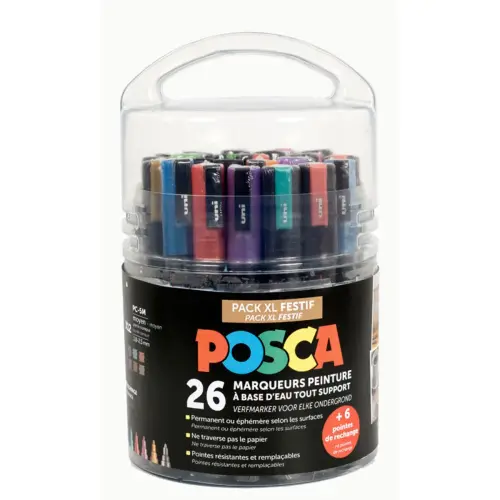Pack educreatif festif + 30 masques animaux + fiche atelier - Posca photo du produit