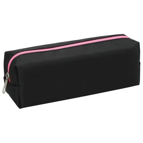 Trousses rectangulaires school "ecokids pop" noir zip fuchsia - Sign photo du produit
