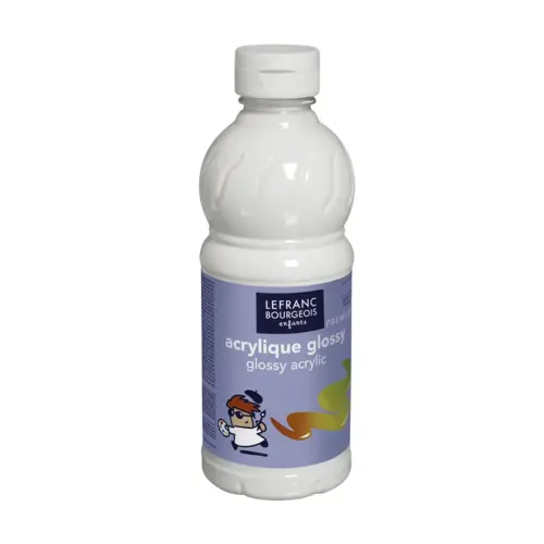 Peinture acrylique glossy fluide blanche 500ml - Lefranc Bourgeois photo du produit