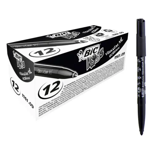 Kids visa color xl coloriage encre lavable noir large pointe - Bic photo du produit