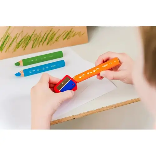 Pack de 10 + 1 crayons de couleurs Kids multi - surfaces - Coloris assortis - Bic photo du produit