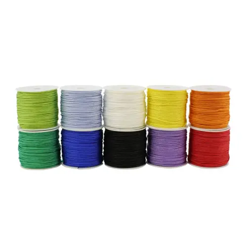 Lot de 10 bobines de cordelette diam 1, 5mm 20m coloris assortis - La francaise des couleurs photo du produit