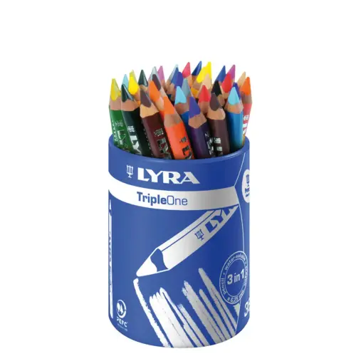 Pot de 36 crayons de couleurs Triple One - Coloris assortis - Lyra groove photo du produit